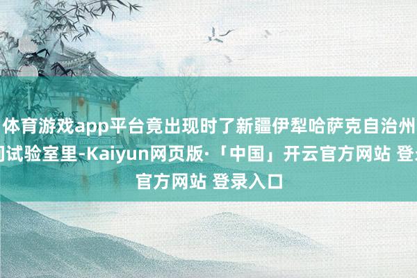 体育游戏app平台竟出现时了新疆伊犁哈萨克自治州的一间试验室里-Kaiyun网页版·「中国」开云官方网站 登录入口