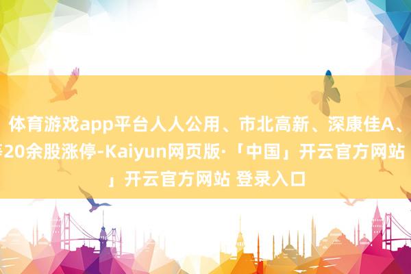 体育游戏app平台人人公用、市北高新、深康佳A、深赛格等20余股涨停-Kaiyun网页版·「中国」开云官方网站 登录入口