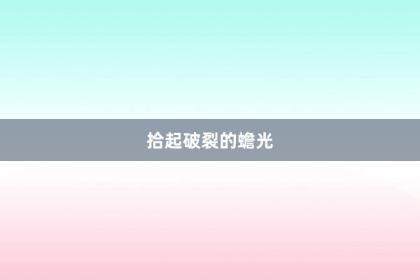 拾起破裂的蟾光