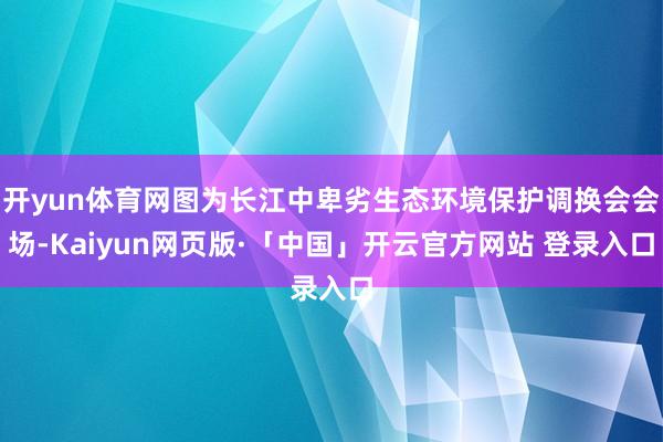 开yun体育网图为长江中卑劣生态环境保护调换会会场-Kaiyun网页版·「中国」开云官方网站 登录入口