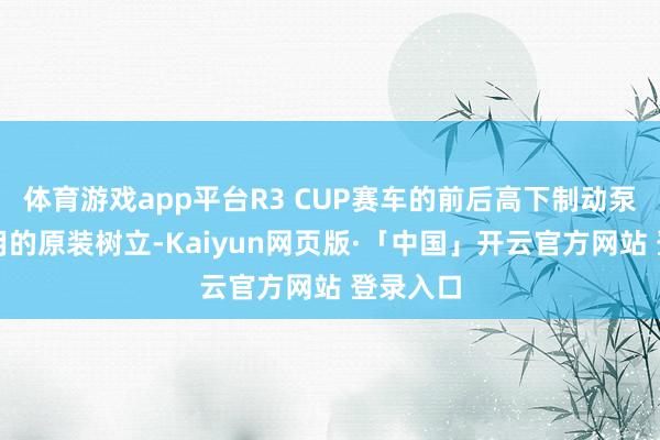 体育游戏app平台R3 CUP赛车的前后高下制动泵齐是使用的原装树立-Kaiyun网页版·「中国」开云官方网站 登录入口