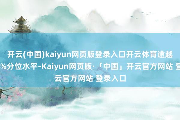 开云(中国)kaiyun网页版登录入口开云体育逾越历史60%分位水平-Kaiyun网页版·「中国」开云官方网站 登录入口